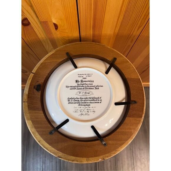 Bradex, 1989 WS George "The Homecoming" Collector plate with wooden frame - Picture 2 of 4